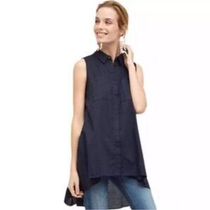 HD in Paris Anthropologie navy sleeveless top